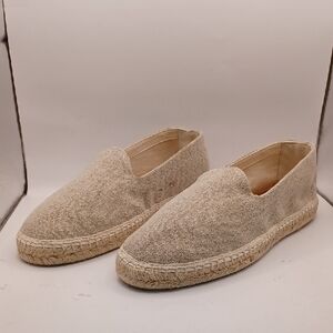NEW OAS Beige Linen Espadrilles Slip-On Shoes Men Size 40 EU 9 US
